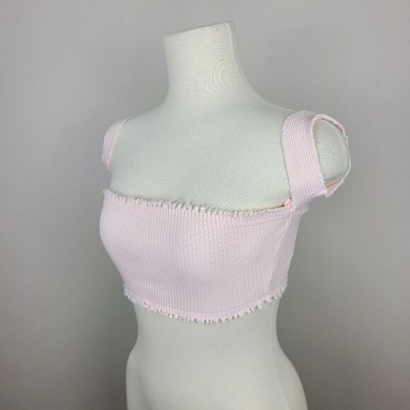 Hot & Delicious Light Pink Off The Shoulder Bandeau Top Small - Picture 6 of 16